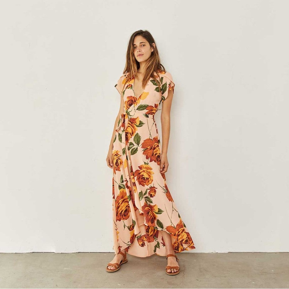 Christy Dawn‎ Peach Floral The Autumn Dress - Picture 4 of 14